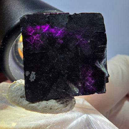Phantom Fluorit Würfel Stufe grün lila zonal 11:11 Angel Pocket, Namibia 19*19*18mm