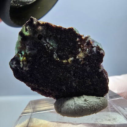 Spécimen de cube de fluorite fantôme, parqueté vert violet Okorusu, Namibie 27 x 20 x 12 mm 