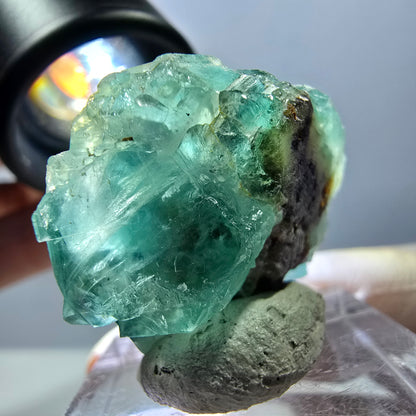 Spécimen de cube de fluorite fantôme, parquet vert Okorusu, Namibie 37 x 30 x 27 mm 