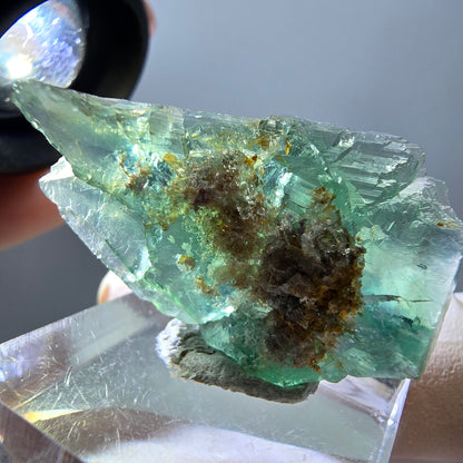 Spécimen de cube de fluorite fantôme, parquet vert Okorusu, Namibie 38 x 25 x 13 mm 