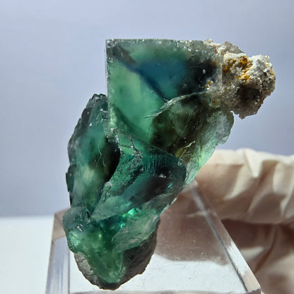 Phantom Fluorit Würfel Stufe, grün parkettiert Okorusu, Namibia 38*24*23mm