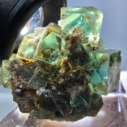 Spécimen de cube de fluorite fantôme, parquet vert Okorusu, Namibie 26 x 22 x 19 mm 