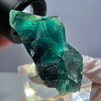Spécimen de cube de fluorite fantôme, parquet vert Okorusu, Namibie 39 x 34 x 18 mm 