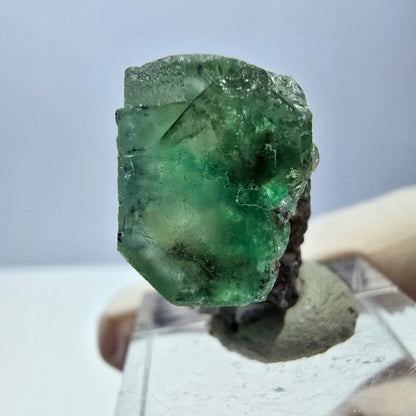 Phantom Fluorit Würfel Stufe, grün parkettiert Okorusu, Namibia 27*21*15mm