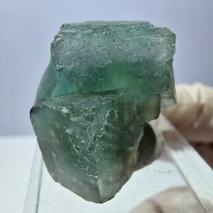 Phantom Fluorit Würfel Stufe, grün parkettiert Okorusu, Namibia 23*23*22mm