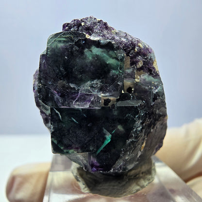 Phantom Fluorit Würfel Stufe, grün lila Okorusu, Namibia 34*24*17mm