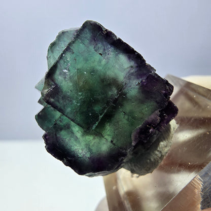 Phantom Fluorit Würfel Stufe, grün lila Okorusu, Namibia 26*21*15mm