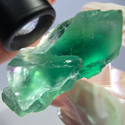 Seltene Phantom Fluorit Würfel Stufe, grün Okorusu, Namibia 40*28*20mm