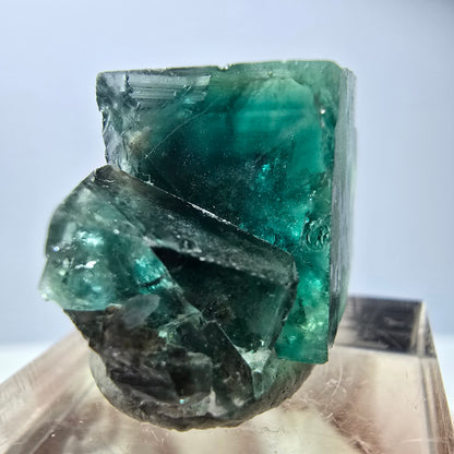 Seltene Phantom Fluorit Würfel Stufe, grün Okorusu, Namibia 23*19*15mm