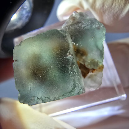 Seltene Phantom Fluorit Würfel Stufe, grün Okorusu, Namibia 22*19*18mm