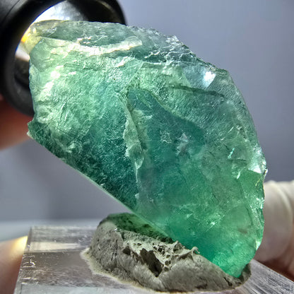 Rare spécimen de cube de fluorite fantôme, vert Okorusu, Namibie 35 x 27 x 20 mm 