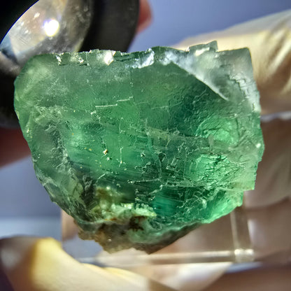 Seltene Phantom Fluorit Würfel Stufe, grün Okorusu, Namibia 25*23*22mm