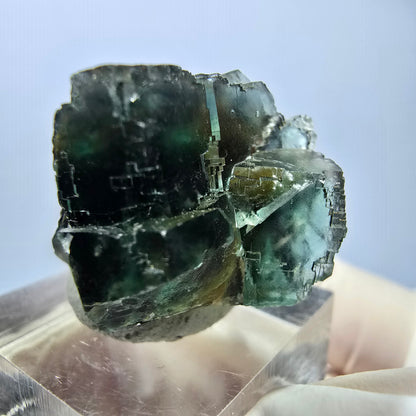 Seltene Phantom Fluorit Würfel Stufe, grün Okorusu, Namibia 27*23*20mm