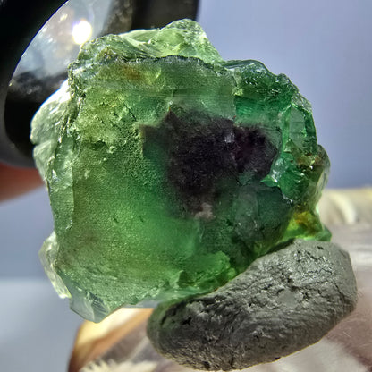 Seltene Phantom Fluorit Würfel Stufe, grün Okorusu, Namibia 28*26*19mm