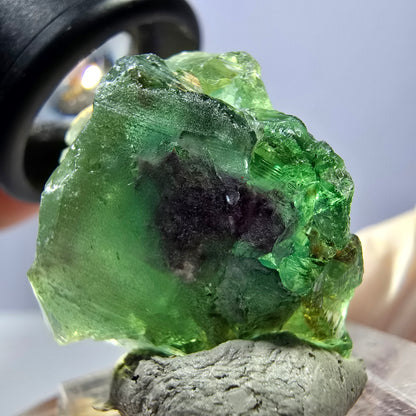 Seltene Phantom Fluorit Würfel Stufe, grün Okorusu, Namibia 28*26*19mm