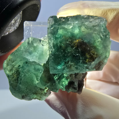 Seltene Phantom Fluorit Würfel Stufe, grün Okorusu, Namibia 36*26*23mm
