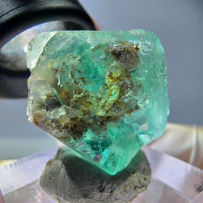 Klarer Phantom Fluorit Würfel parkettiert, grün Okorusu, Namibia 24*21*18mm