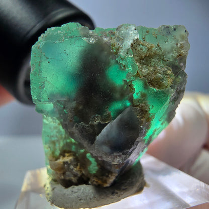 Klarer Phantom Fluorit Würfel parkettiert, grün Okorusu, Namibia 26*25*22mm