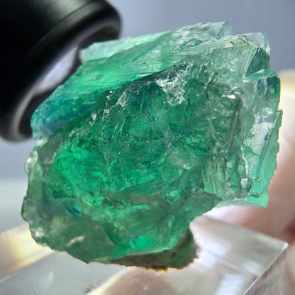Klarer Phantom Fluorit Würfel parkettiert, grün Okorusu, Namibia 28*24*20mm