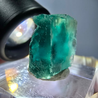 Klarer Phantom Fluorit Würfel parkettiert, grün Okorusu, Namibia 19*16*14mm