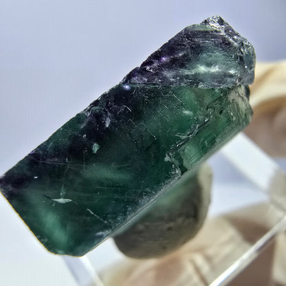 Cube de fluorite fantôme parqueté, vert violet Okorusu, Namibie 21*19*8mm 