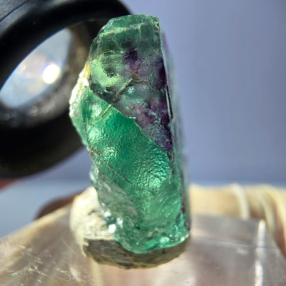 Cube de fluorite fantôme parqueté, vert violet Okorusu, Namibie 21*19*8mm 