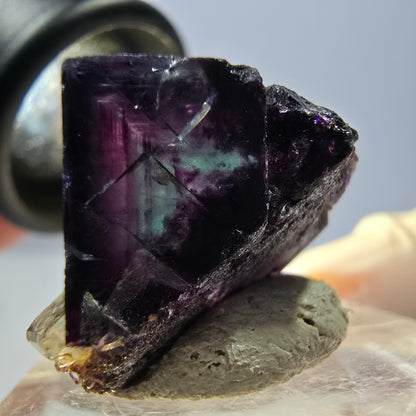 Phantom Fluorit Würfel parkettiert, grün lila Okorusu, Namibia 16*16*16mm