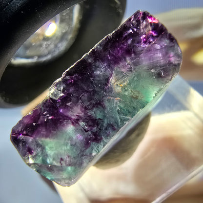 Phantom Fluorit Würfel parkettiert, grün lila Okorusu, Namibia 19*17*9mm