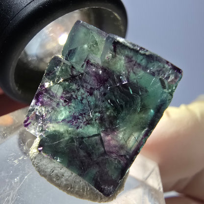 Phantom Fluorit Würfel parkettiert, grün lila Okorusu, Namibia 18*15*15mm