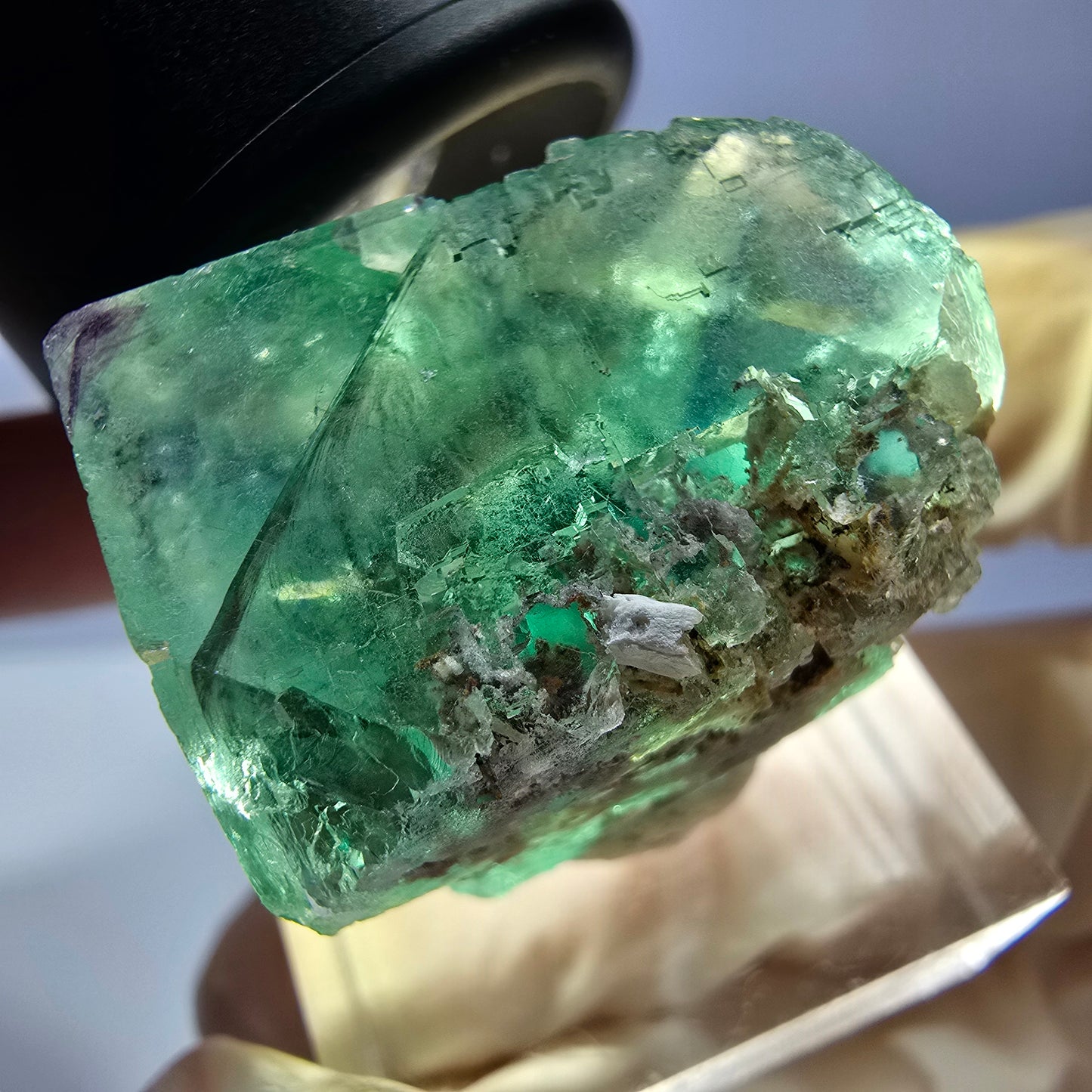 Phantom Fluorit Würfel parkettiert, grün lila Okorusu, Namibia 26*23*17mm