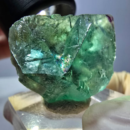 Phantom Fluorit Würfel parkettiert, grün lila Okorusu, Namibia 26*23*17mm