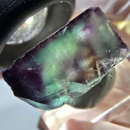 Phantom Fluorit Würfel parkettiert, grün lila Okorusu, Namibia 19*17*11mm