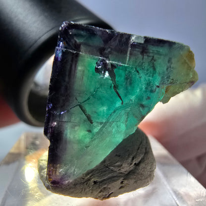 Phantom Fluorit Würfel parkettiert, grün lila Okorusu, Namibia 21*19*16mm