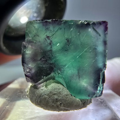 Phantom Fluorit Würfel parkettiert, grün lila Okorusu, Namibia 15*15*12mm