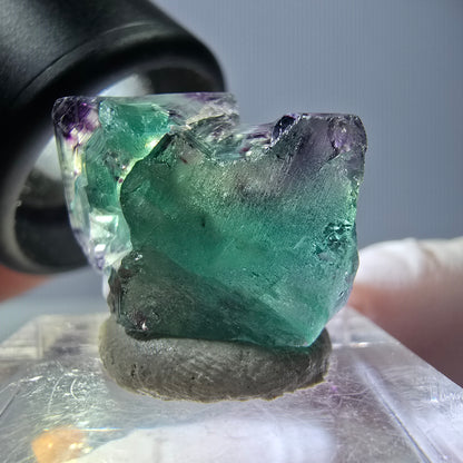 Phantom Fluorit Würfel parkettiert, grün lila Okorusu, Namibia 19*16*11mm