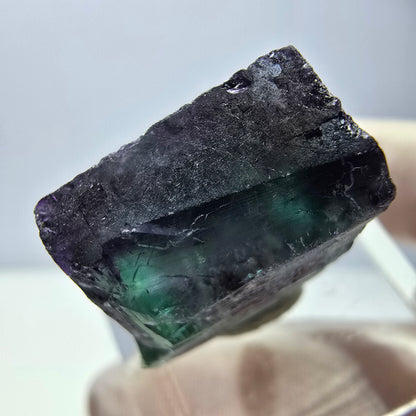 Phantom Fluorite cube parquetted, green purple Okorusu, Namibia 21*19*11mm 