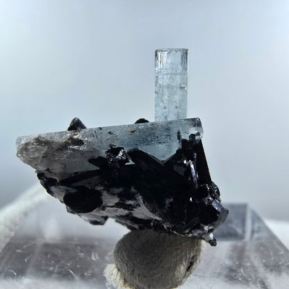 Aigue-marine Setlene, tourmaline Schörl stade Erongo, Namibie 19*17*12mm 