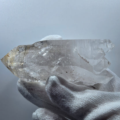 Quartz fumé lémurien Enhydro DT Sceptre Grande bulle Valentine Pocket Gob Namibie 89*37*25mm 