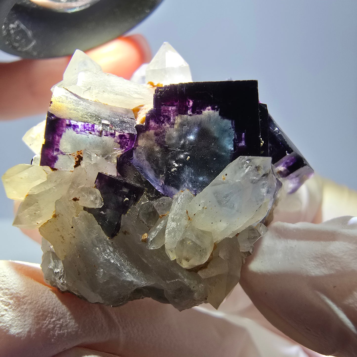Cubes de fluorite fantôme transparente, spécimen de quartz, Okorusu zonal, Namibie, 37 x 32 x 31 mm 