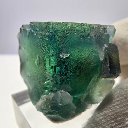 Spécimen de cube de fluorite fantôme parqueté vert turquoise Okorusu, Namibie 36*26*22mm 