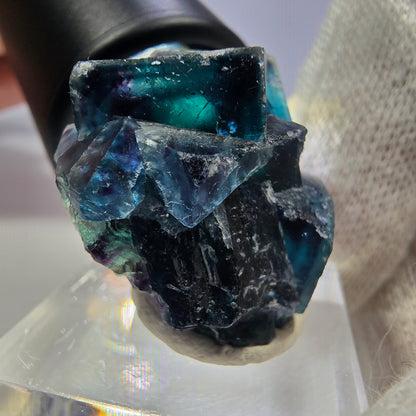 Phantom Fluorit Würfel Stufe, zonal - Neuer Fund! Okorusu, Namibia 29*28*17mm