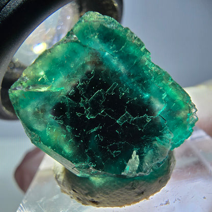 Klarer Phantom Fluorit Würfel parkettiert, grün Okorusu, Namibia 17*15*12mm