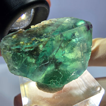 Phantom Fluorit Würfel parkettiert, grün lila Okorusu, Namibia 26*23*17mm