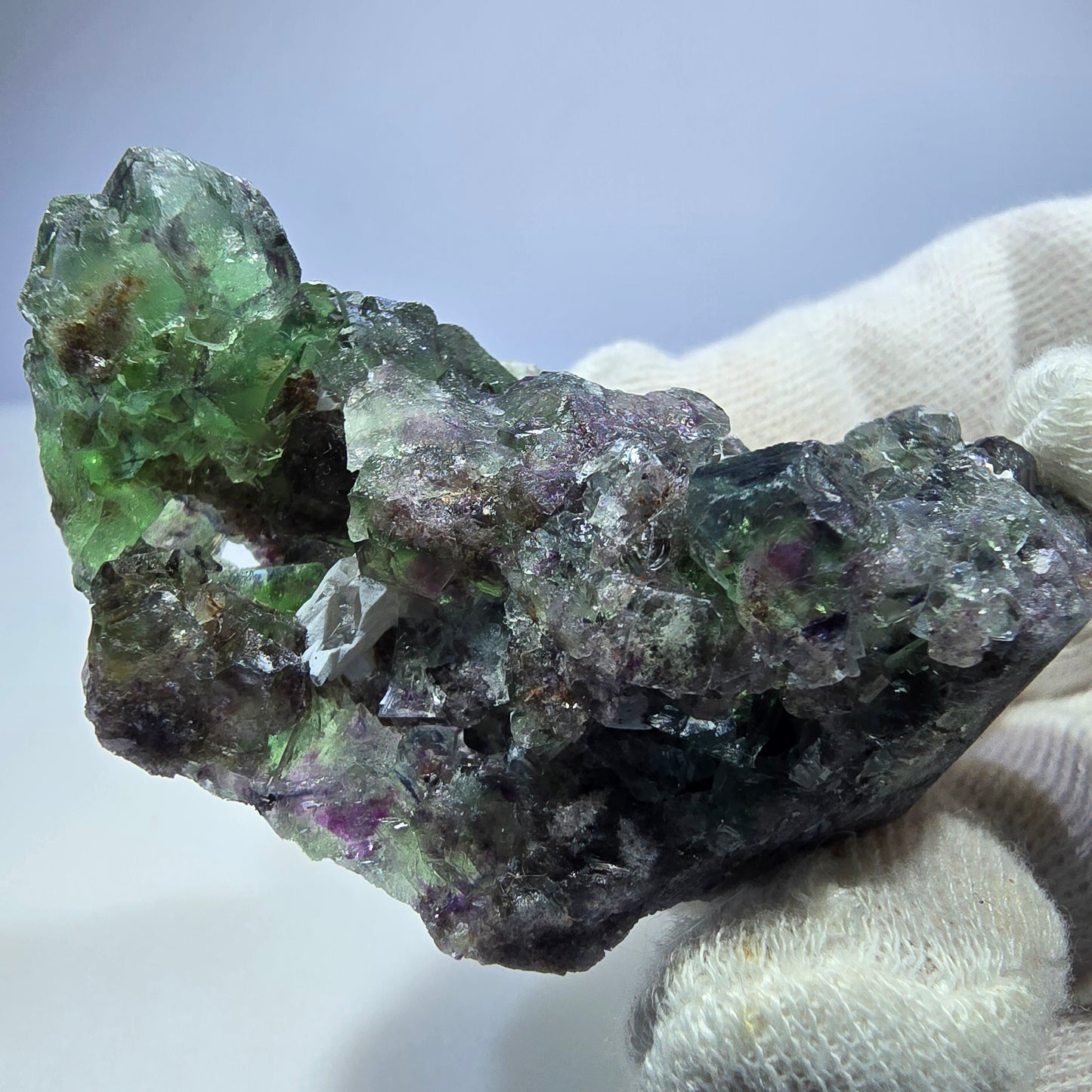 Cubes de fluorite transparente, spécimen de quartz, Okorusu, Namibie, 59 x 40 x 20 mm 