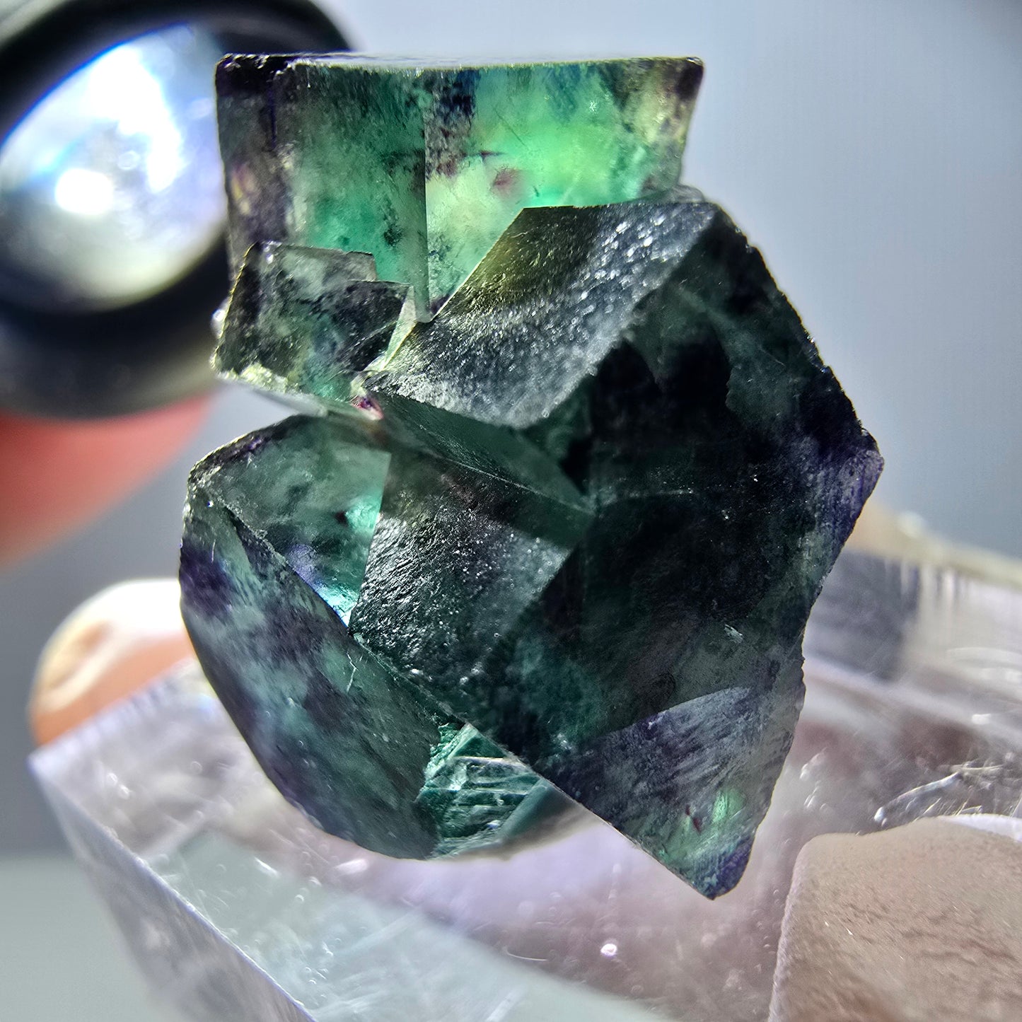 Rare Fluorite Cube Specimen, green purple Okorusu, Namibia 29*23*16mm 