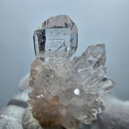 Clear Phantom Smoky Quartz Scepter Cluster Goboboseb, Namibia 26*19*13mm 
