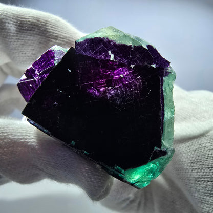 Fluorit Würfel Stufe, parkettiert grün lila 11:11 Angel Pocket Okorusu, Namibia 43*40*26mm