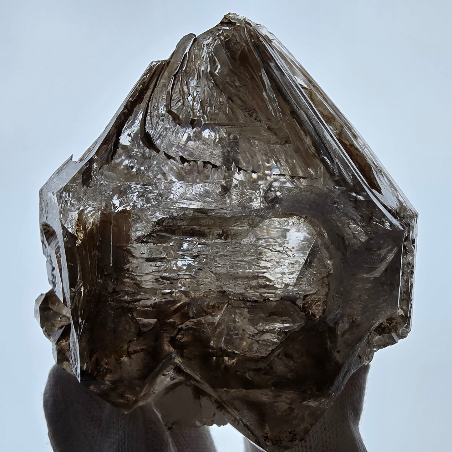 XL Enhydro Window Smoky Quartz DT Scepter, 1x Bubble Valentine Pocket Namibia 110*103*74mm 