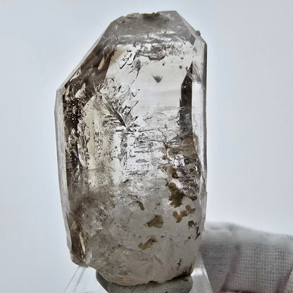Enhydro Phantom Smoky Quartz Sceptre Tip 3x Bubble Goboboseb, Namibie 51*26*14mm 