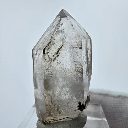 Enhydro Phantom Smoky Quartz Sceptre Tip 2x Bubble Goboboseb, Namibie 35*18*13mm 